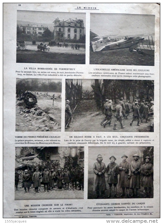 LE MIROIR N° 181 / 13-05-1917 RÉVOLUTION RUSSE SALONIQUE CRAPEAUMESNIL FONTAINE-LÈS-CAPY NIVELLE TIEN-TSIN PETROGRAD