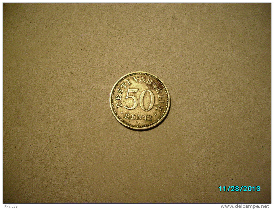 ESTONIA 50 SENTI 1936 - Estonie