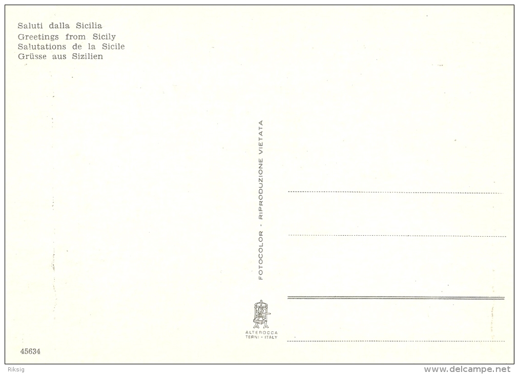 Sicilia  Italy  A-1867 - Landkarten