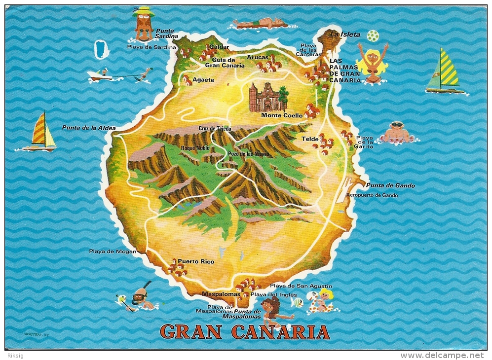 Gran Canaria  Spain  A-2841 - Landkarten