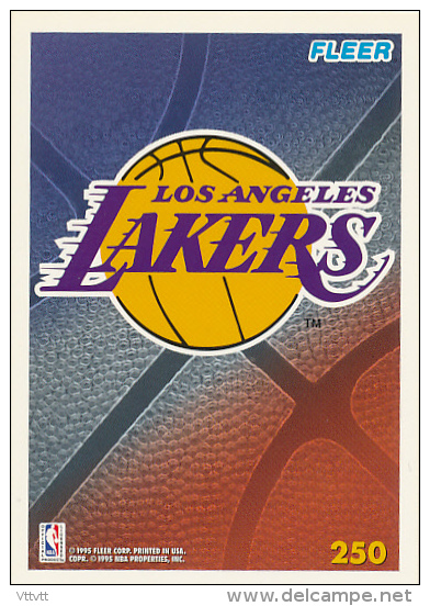 Basket NBA (1995) Fleer Card Terms, LOS ANGELES LAKERS, N° 250, Recto-Verso, Trading Cards - 1990-1999
