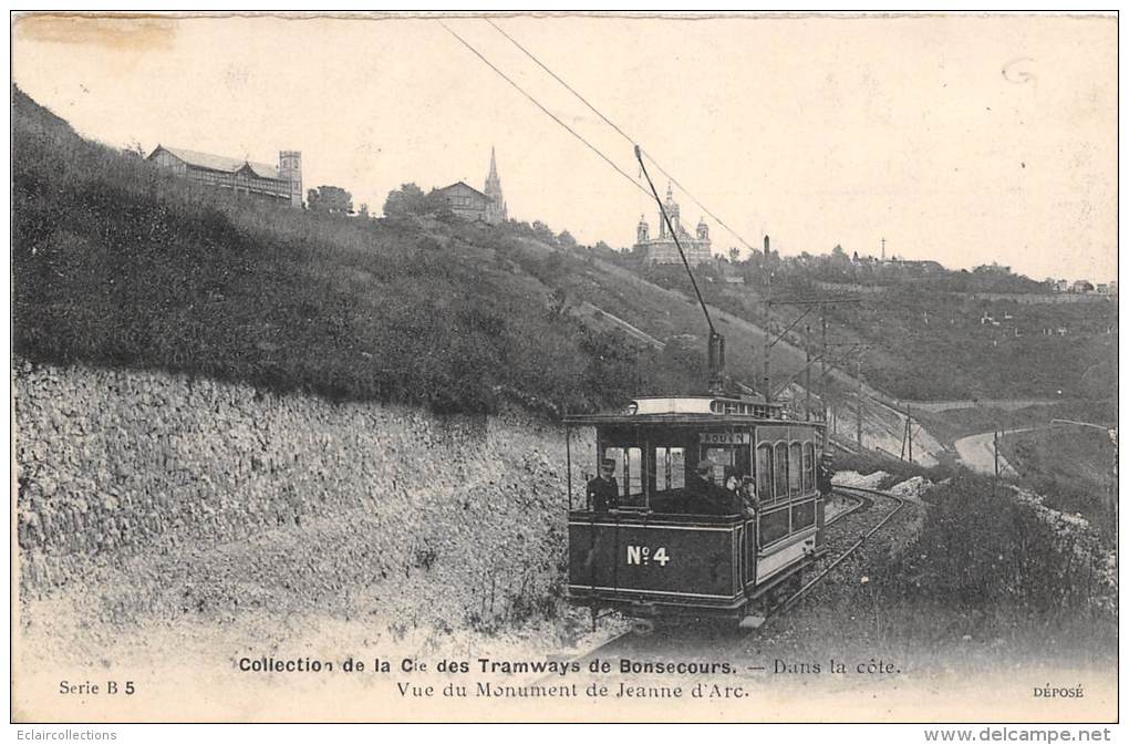 Bonsecours   76    Tramway Dans La Côte - Bonsecours