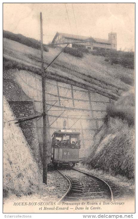 Bonsecours   76    Tramway   Dans La Cavée - Bonsecours