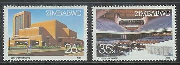 ZIMBABWE 1986 MNH Stamp(s) Harare Conf. Centre 338-339 #5092 - Zimbabwe (1980-...)