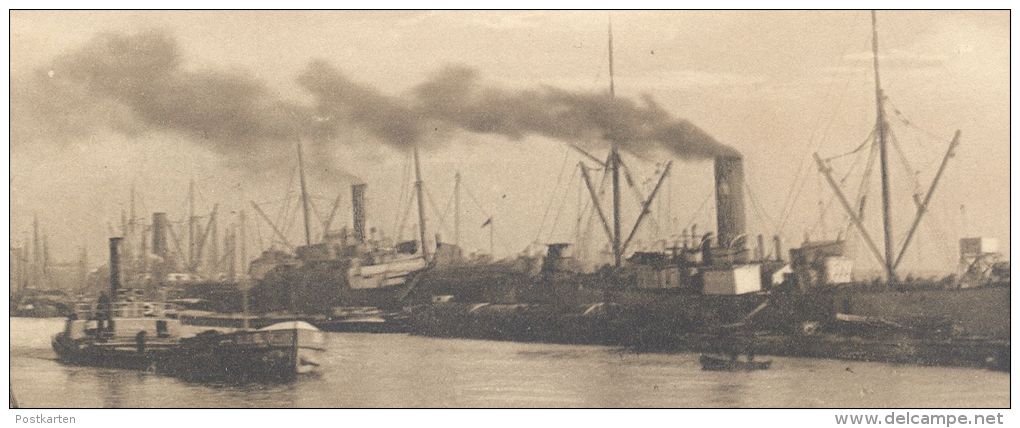 ALTE POSTKARTE EMDEN AUSSENHAFENPARTIE Dampfer Steamship Steamer Steamboat Bateau à Vapeur Cargo Ship Hafen Harbour Port - Emden