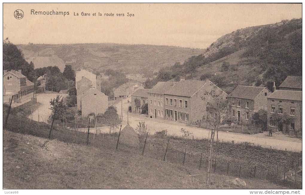 C1900 REMOUCHAMPS LA GARE ET LA ROUTE VERS SPA - Other & Unclassified