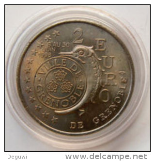 2 Euro Temporaire Precurseur De GRENOBLE  1998, RRRR, UNC, Nickel, Nr. 328, Scarce - Euro Der Städte