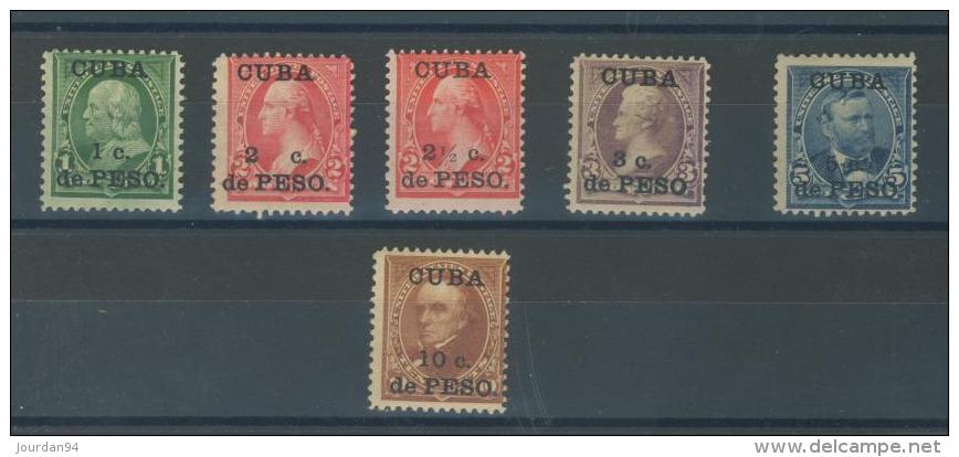 CUBA            N°     136   /  141 - Unused Stamps