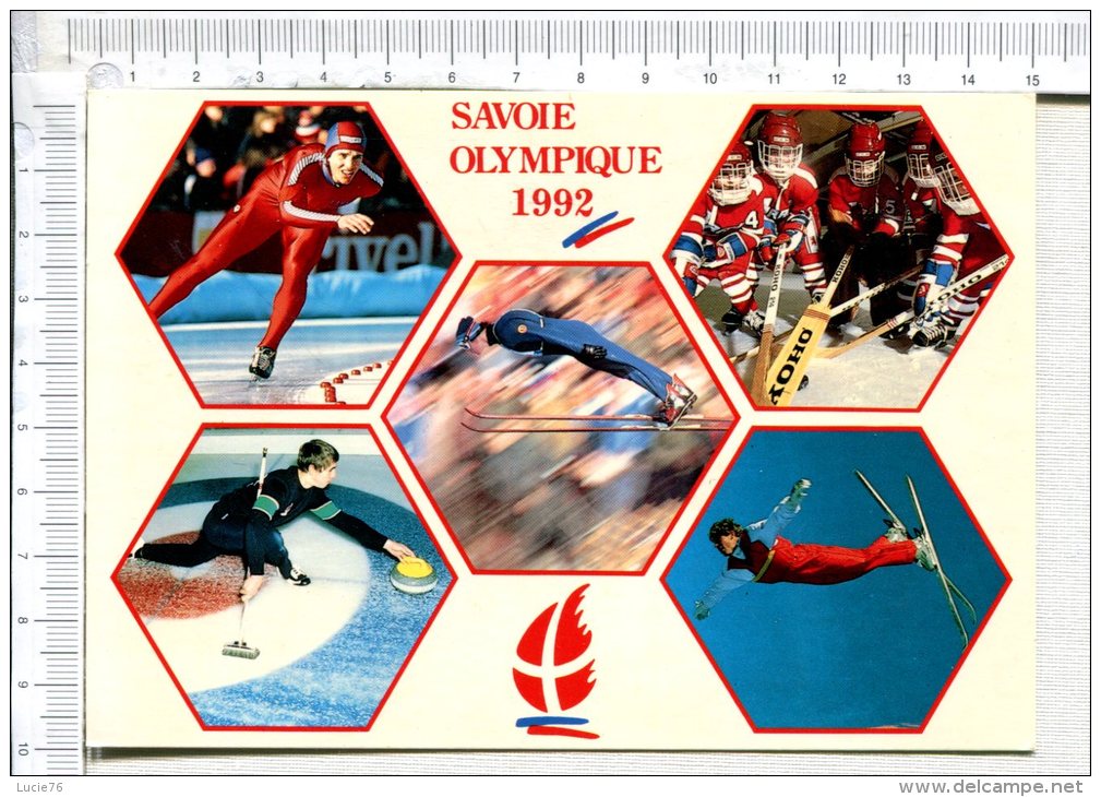 SAVOIE OLYMPIQUE   1992  -  5 Vues  : Disciplines Olympiques  :  Patinage Vitesse, Saut, Hockey, Curling, Ski Artistique - Olympic Games