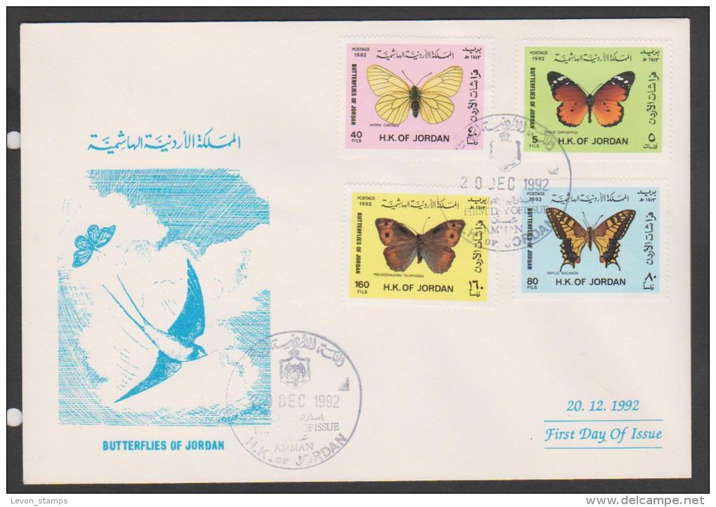 Jordan,1992, Amman,Butterflies ,FDC. Cover. - Jordanië