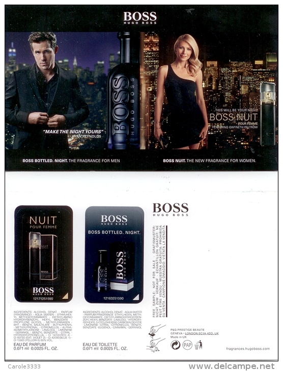 HUGO BOSS - BOSS BOTTLED. NIGHT - BOSS NUIT  (AVEC PATCH) - Modernes (à Partir De 1961)