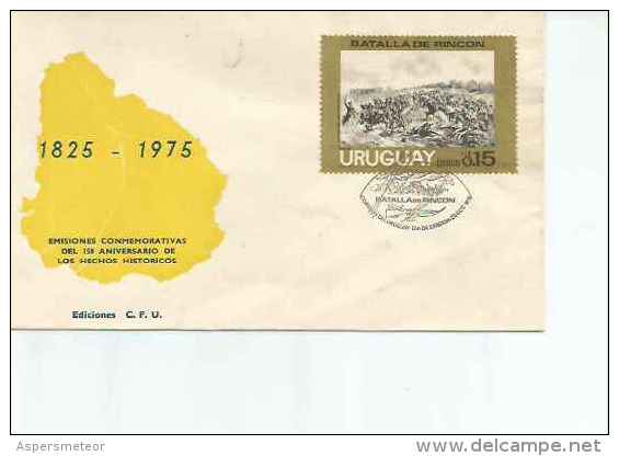 EMISIONES CONMEMORATIVAS  BATALLA DE RINCON  FDC SPECIAL COVER   OHL - Uruguay