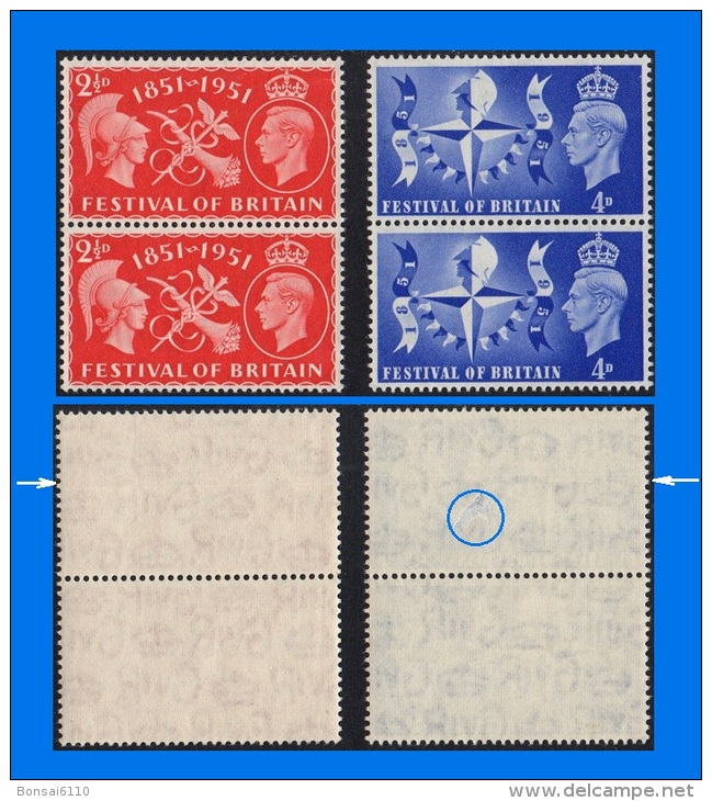 GB 1951-0001, Festival Of Britain, Complete Pair Set, MNH - Nuevos