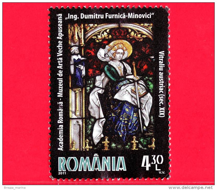 ROMANIA - Usato - 2011 - S. Caterina - Vetrata Austriaca Realizzato Nel 1888 Da Gerard Van Treeck - 4.30 - Used Stamps