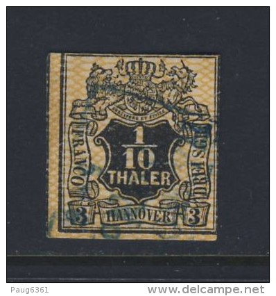 HANOVRE 1856 SCOTT N°14  YVERT N°13 OBLITERE - Hannover