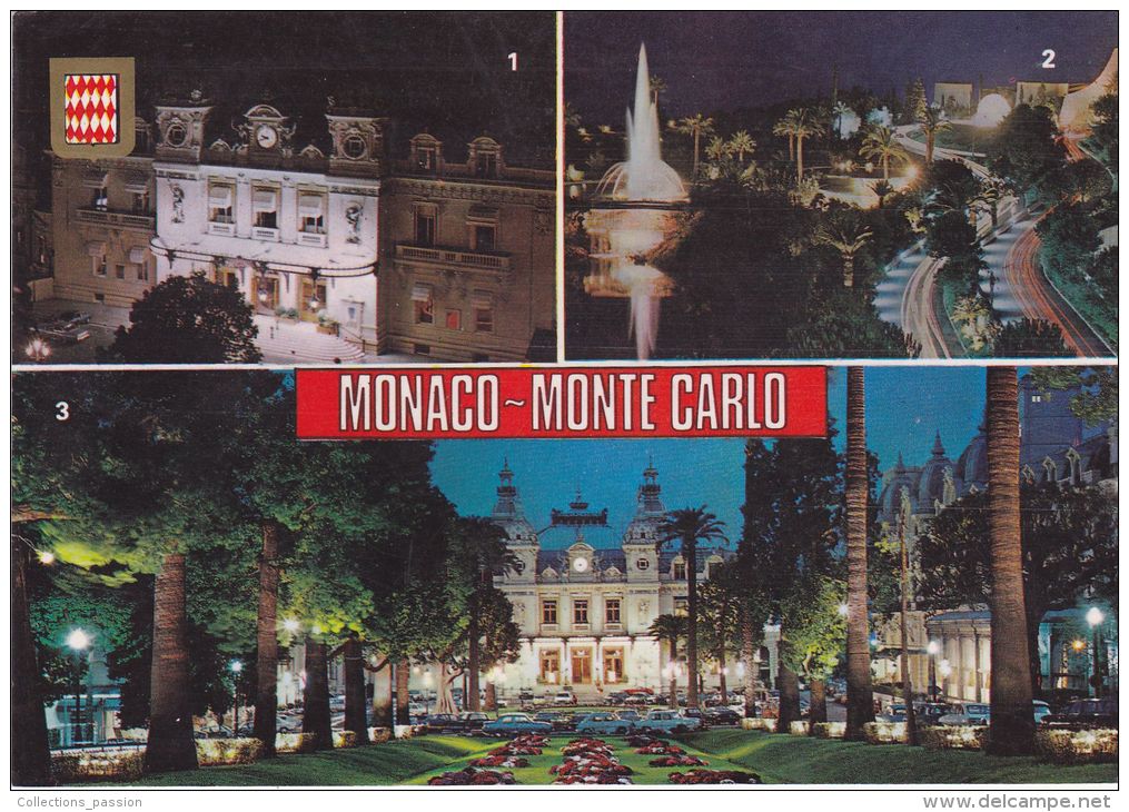 Cp , PRINCIPAUTÉ De MONACO , MONACO  , Multi-Vues - Panoramische Zichten, Meerdere Zichten