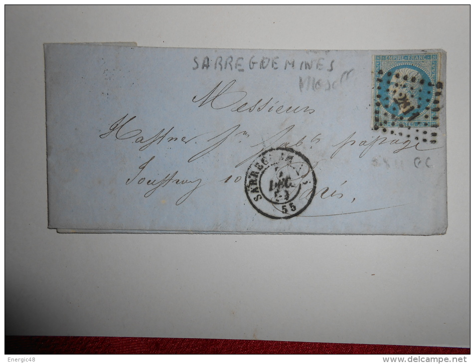 EE_43_lettre   De Sarreguemines,belle Nuance ,a Etudier, Verso, - 1849-1876: Période Classique