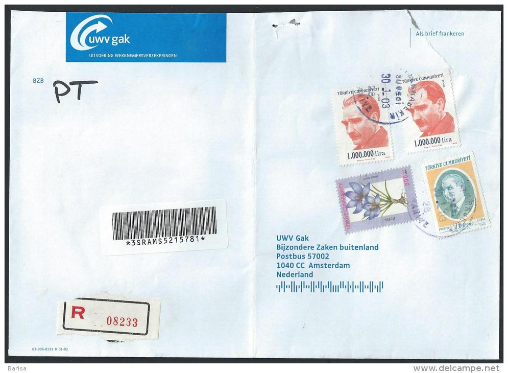 Registered  Cover To Amsterdam;30-01-2003 - Lettres & Documents