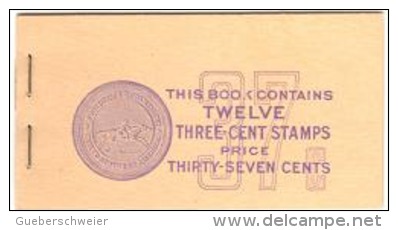 BAR 44 - ETATS-UNIS - Carnet De 12 Timbres Statue De La Liberté à 3 Cts Violet - Bartholdi - 1941-80