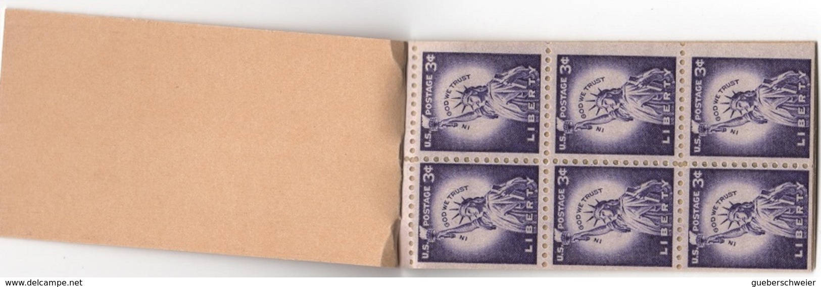 BAR 44 - ETATS-UNIS - Carnet De 12 Timbres Statue De La Liberté à 3 Cts Violet - Bartholdi - 2. 1941-80