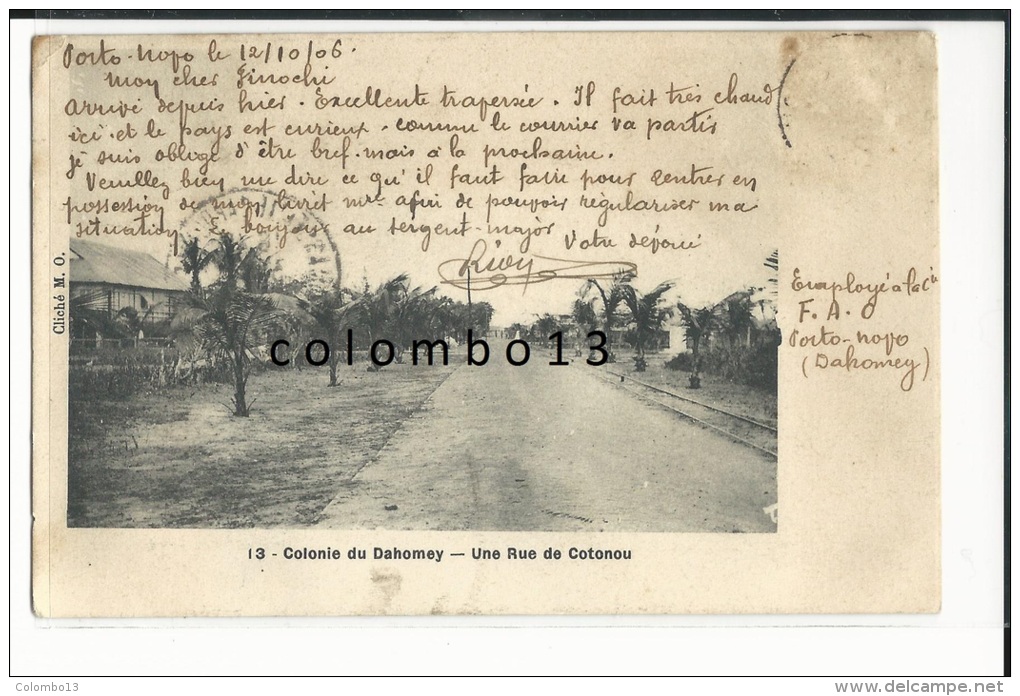 DAHOMEY COLONIE DU DAHOMEY UNE RUE DE COTONOU - Dahomey