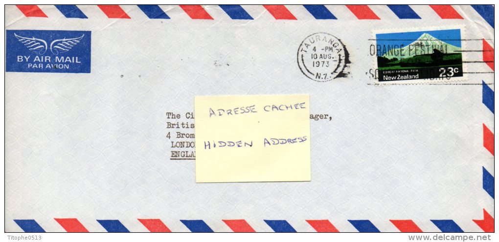 NOUVELLE-ZELANDE. N°519A De 1970-1 Sur Enveloppe Ayant Circulé. Mont Cook. - Berge