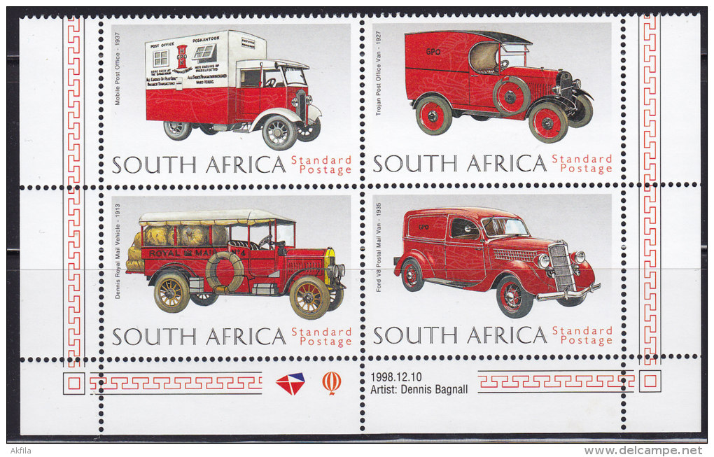 South Africa 1999 Postal Vehicles Through History, MNH (**) - Neufs