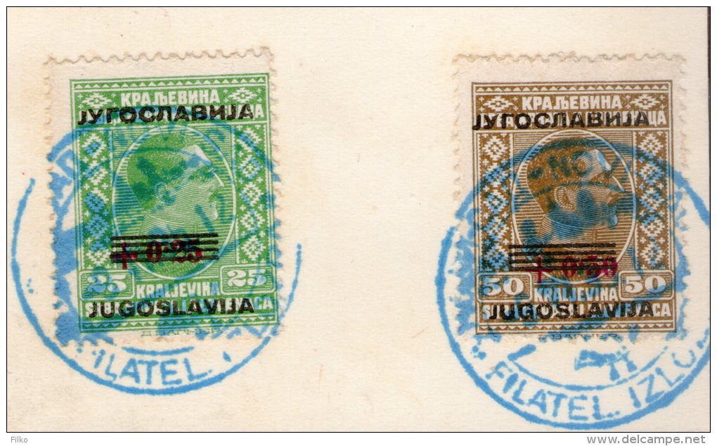 1933 No. 217-218 Overprinted.philatelistic Exibition,on Piece,as Scan - Other & Unclassified