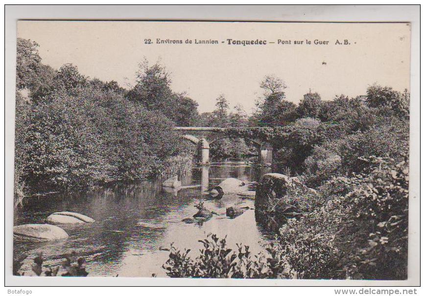 CPA DPT 22 TONQUEDEC, PONT SUR LE GUER - Tonquédec