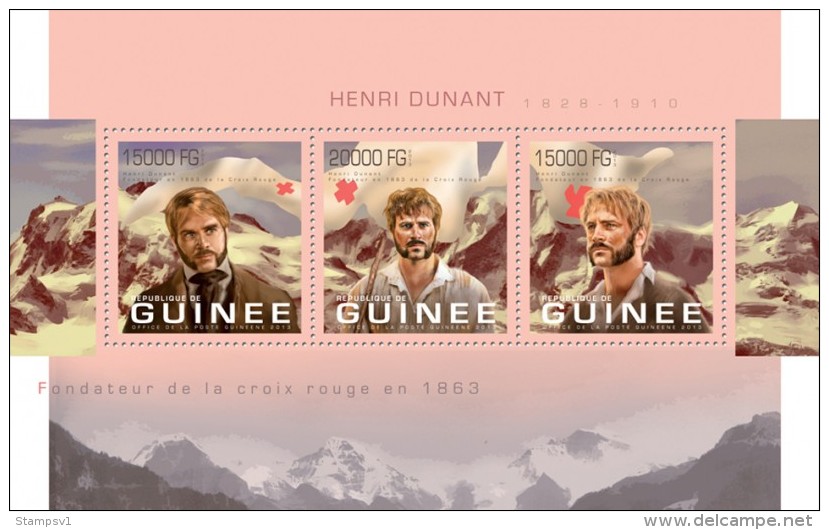 Guinea. 2013 Henri Dunant. (318a) - Henry Dunant