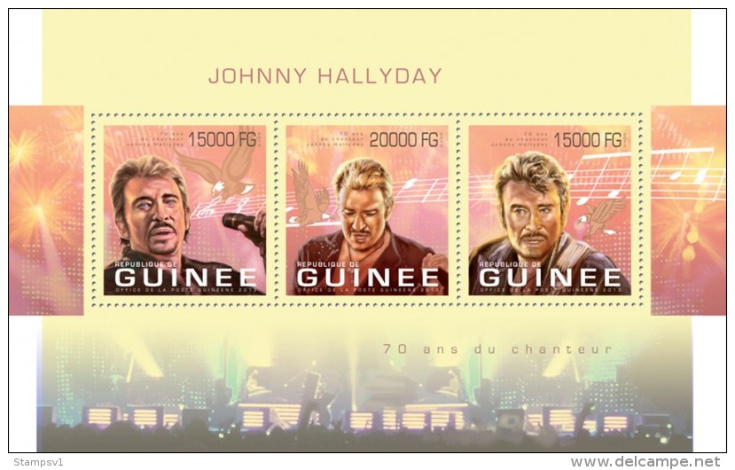 Guinea. 2013 Johnny Hallyday. (314a) - Sänger