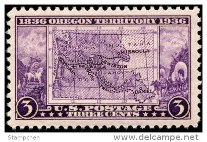 1936 USA Oregon Territory Centennial Stamp Sc#783 Horse - Neufs