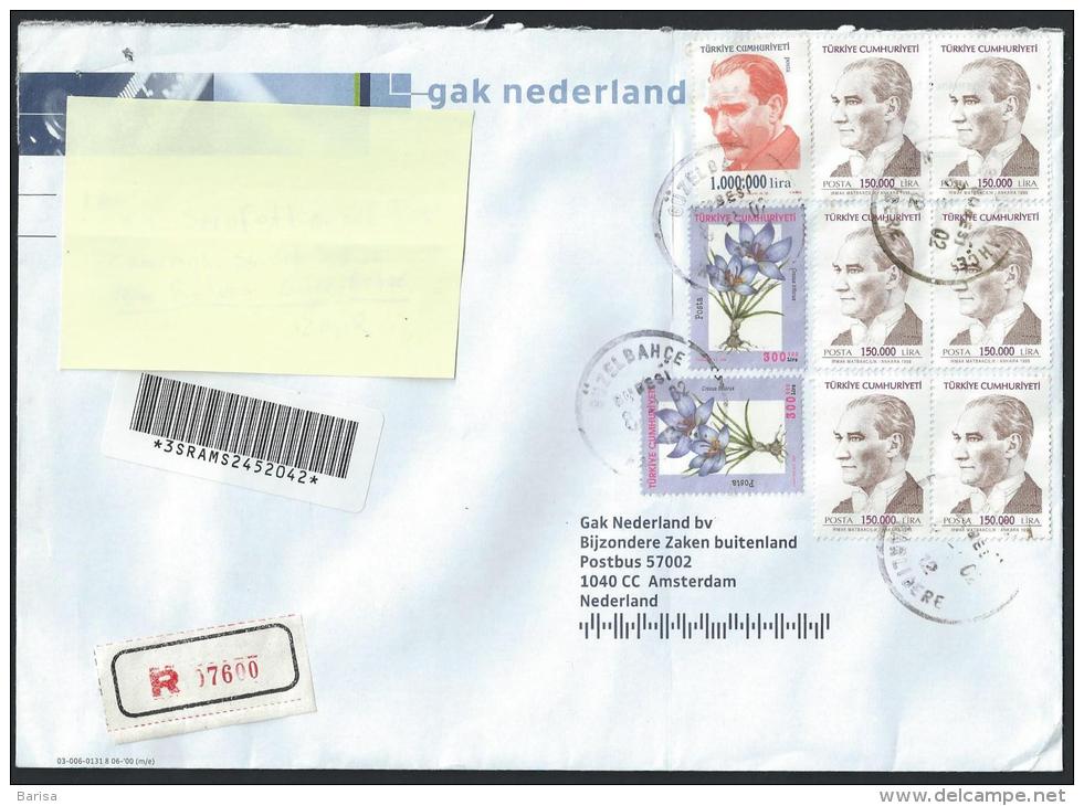 Registered Cover From Güzelbahce To Amsterdam. - Briefe U. Dokumente