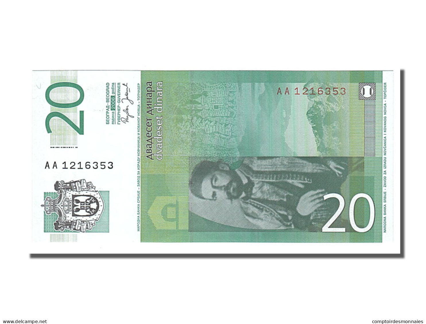 Billet, Serbie, 20 Dinara, 2006, NEUF - Serbien