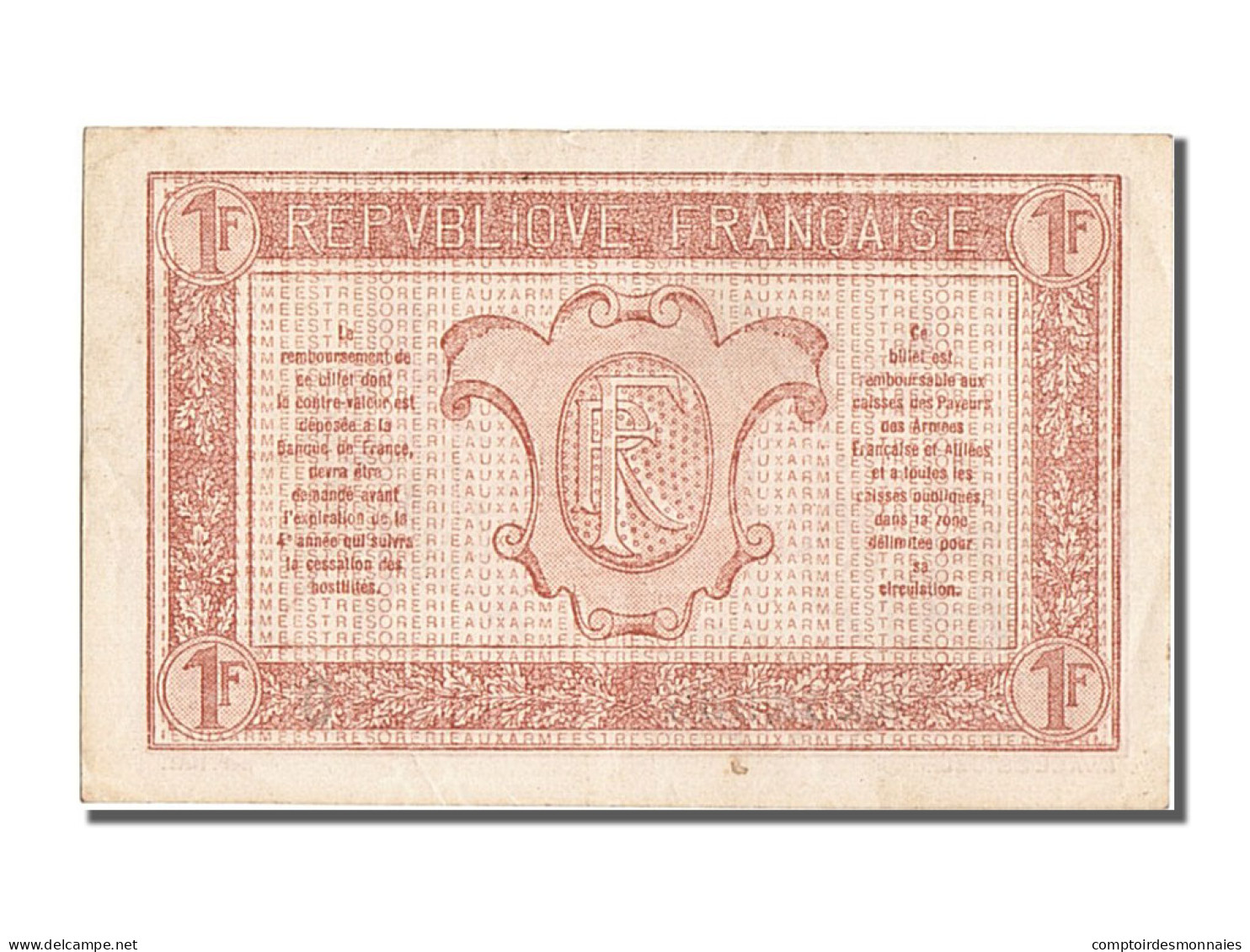 Billet, France, 1 Franc, 1917-1919 Army Treasury, 1919, SPL, Fayette:VF04.02 - 1917-1919 Tesoreria Delle Armate