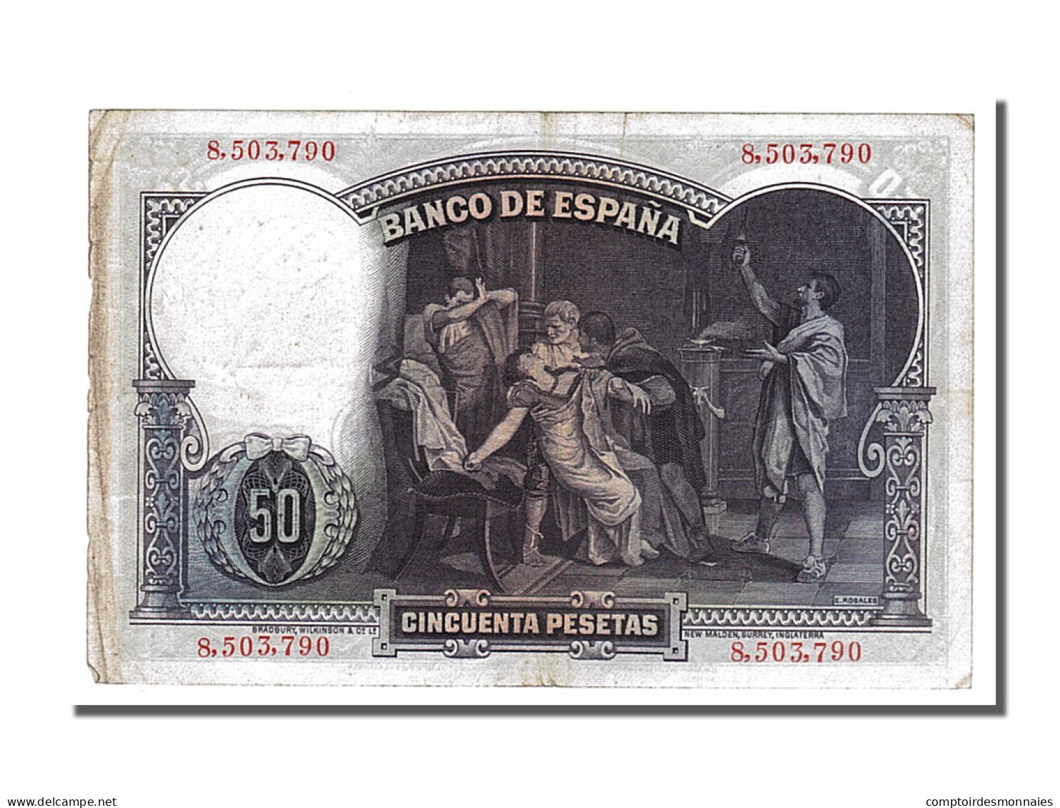 Billet, Espagne, 50 Pesetas, 1931, 1931-04-25, TTB - 50 Peseten