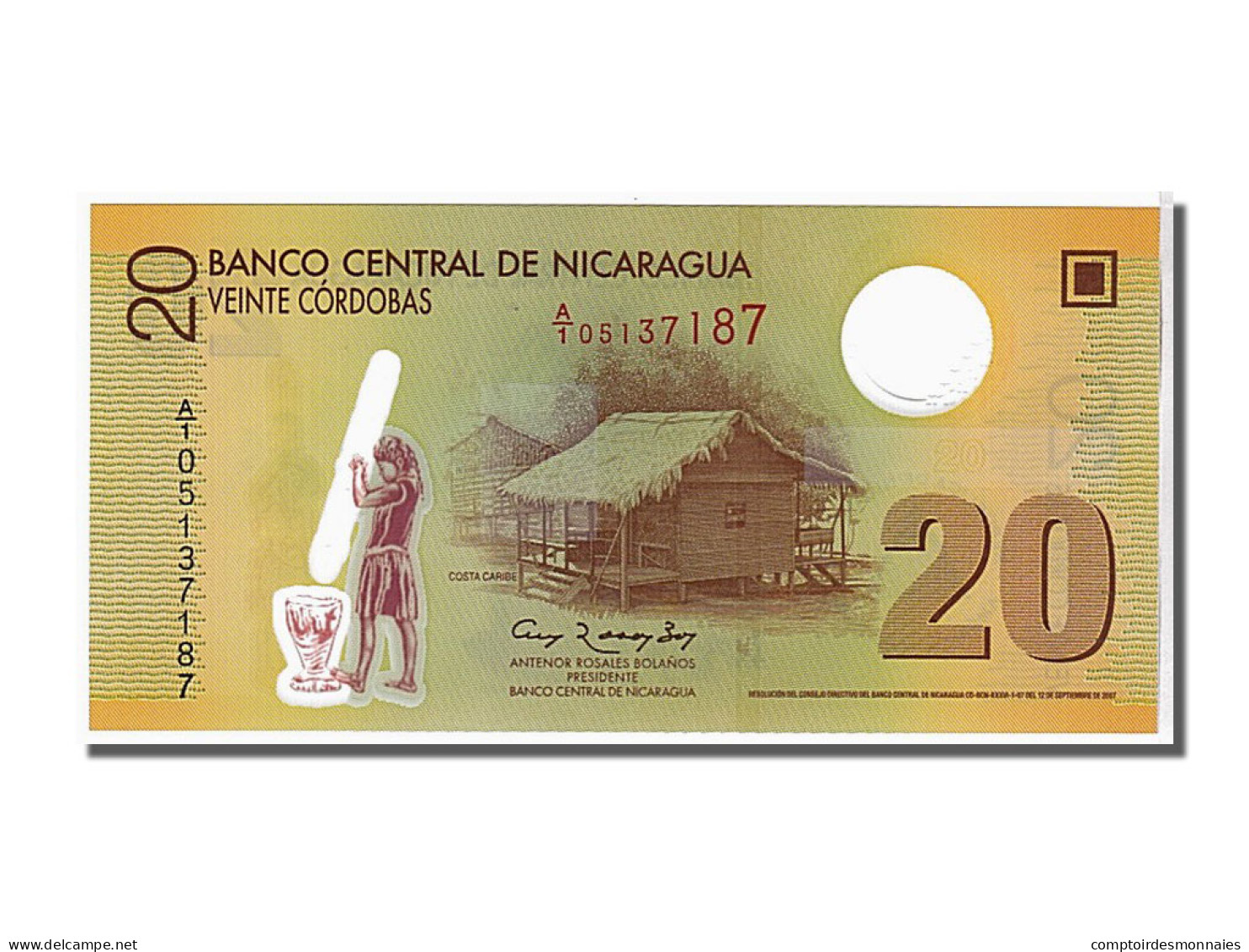 Billet, Nicaragua, 20 Cordobas, 2007, KM:202, NEUF - Nicaragua