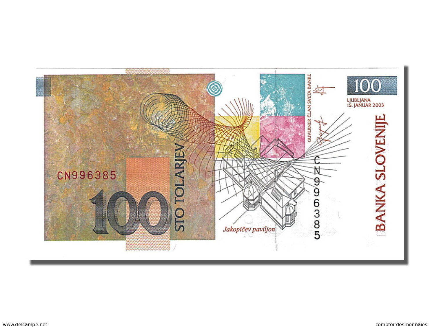 Billet, Slovénie, 100 Tolarjev, 2003, NEUF - Eslovenia