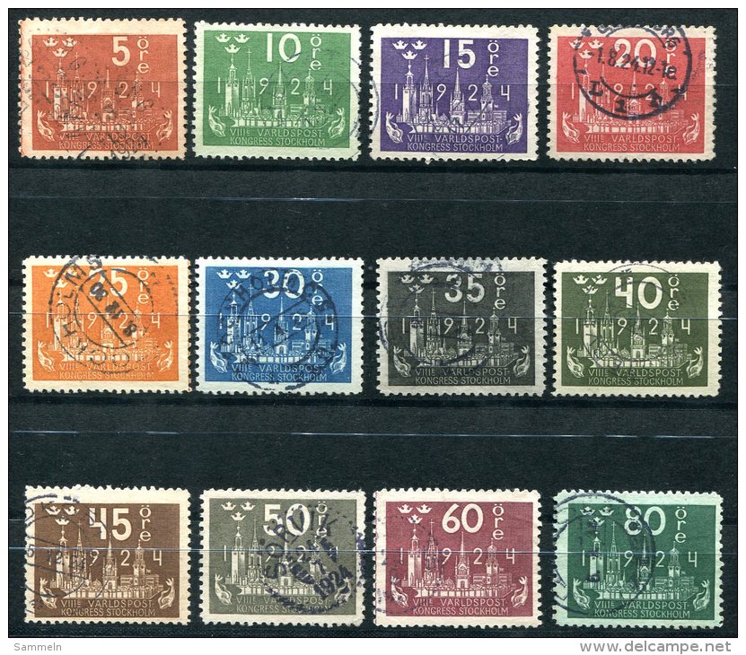 3058 - SCHWEDEN - Mi.Nr. 144-155 Gestempelt (UPU 1) - SWEDEN, Used Set - Gebruikt