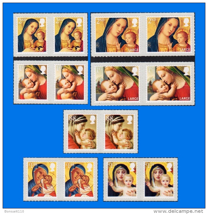 GB 2013-0004, Christmas "Madonna & Child", Pair Set (7 Denominations), MNH - Nuovi