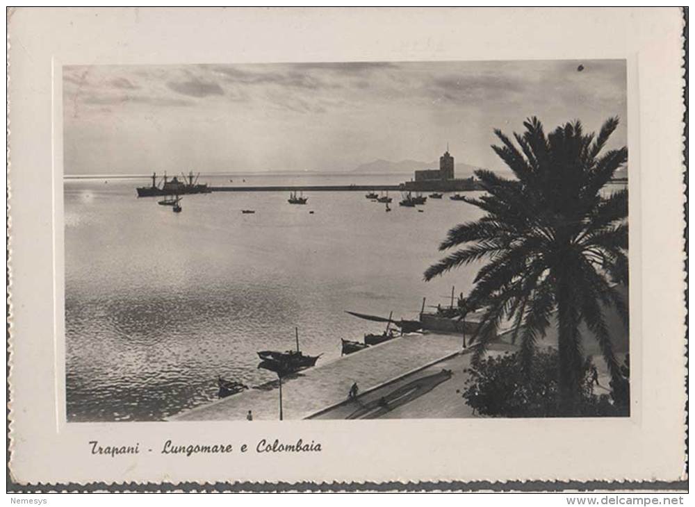 1949 TRAPANI LUNGOMARE E COLOMBAIA FG V SEE 2 SCANS - Trapani