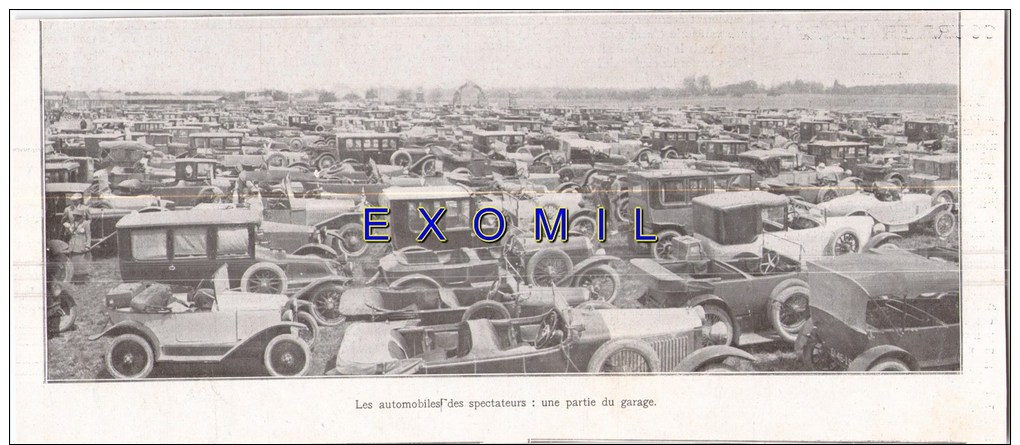 Tours Grand Prix Automobile Très Bel Ensemble  1923  Photo Issu D´un Magazine De Cette Année Là - Non Classés