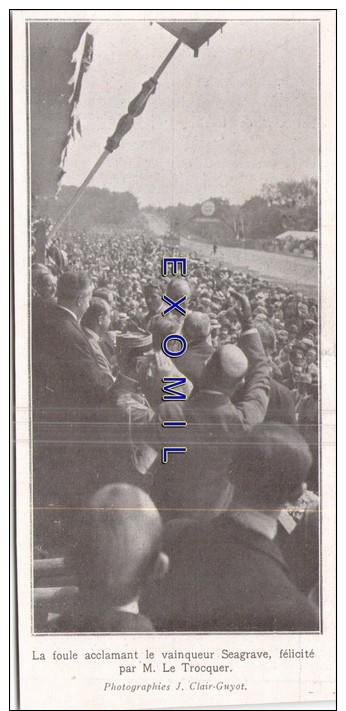 Tours Grand Prix Automobile Très Bel Ensemble  1923  Photo Issu D´un Magazine De Cette Année Là - Non Classés