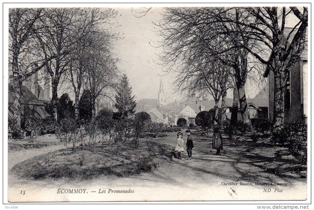 CP, 72, ECOMMOY, Les Promenades, Voyagé En 1907 - Ecommoy