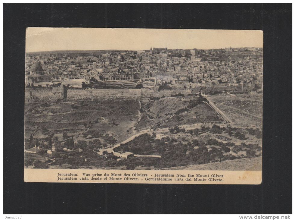 Palestine PPC Jerusalem From The Mount Of Olives - Palestine