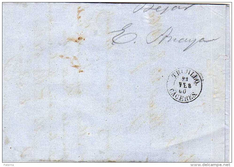 1083   Carta Entera Bejar 1860 Salamanca - Briefe U. Dokumente