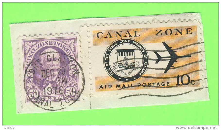 US STAMPS -  2 STAMPS - CANAL ZONE - BLACKBURN - AIR MAIL POSTAGE - USED - - Canal Zone