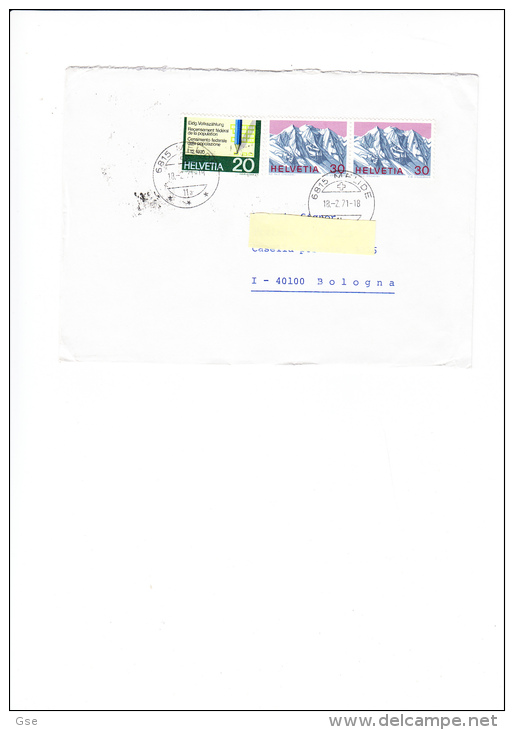 SVIZZERA  1971 - Yvert865-866  - Lettera Per L´Italia - - Storia Postale