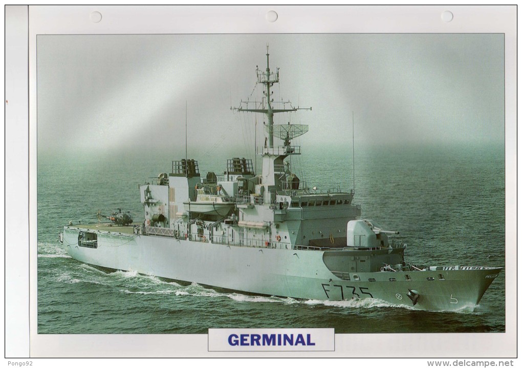 France 1993, GERMINAL,   édit.ATLAS, 24cmsx15.5cms, Au Dos Renseignements  Divers (b8) - Bateaux