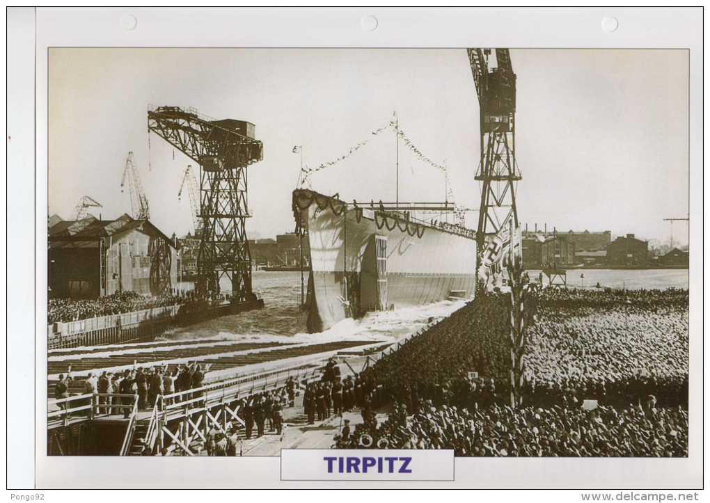 Allemagne 1939,  TIRPITZ,  édit.ATLAS, 24cmsx15.5cms, Au Dos Renseignements  Divers (b15) - Bateaux